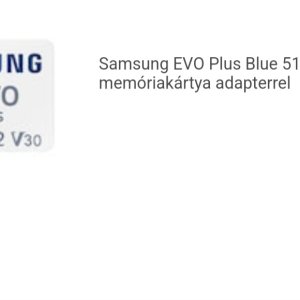 Samsung EVO Plus 512GB micro SDXC memória kártya adapterrel