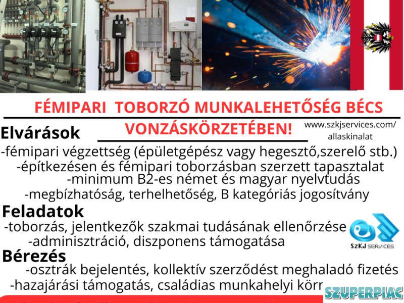 Fémipari Toborzó Munkalehetőség