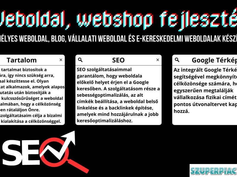 Weboldal készítés SEO Google