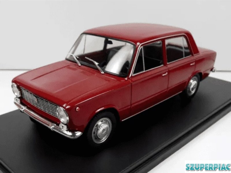 Fiat 124 1966 bordó modellautó