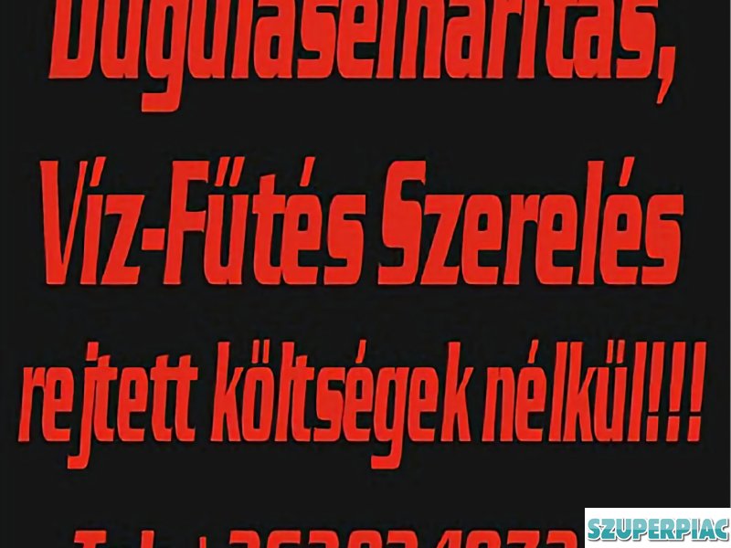 Duguláselhárítás VízFűtés Szerelés