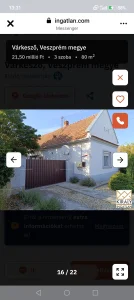 Családi ház kerttel garázs melléképülettel Várkeszőn